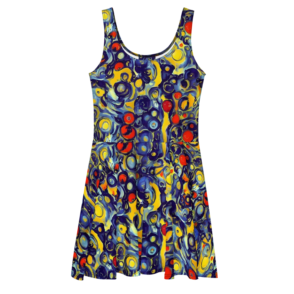 Dynamic Doodles on Skater Dress — Front