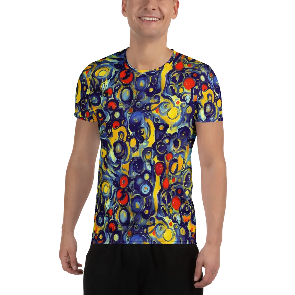 Dynamic Doodles on Men's Athletic T-Shirt — Front