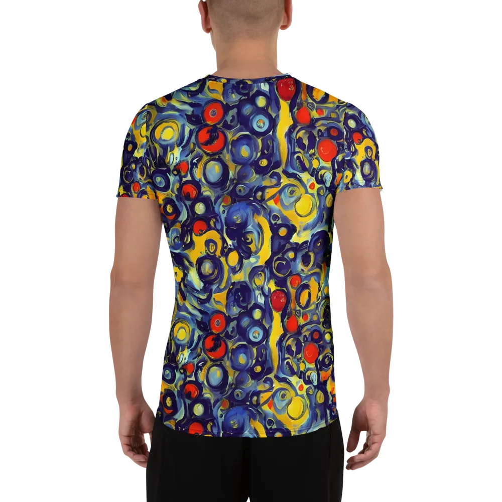 Dynamic Doodles on Men's Athletic T-Shirt — Back