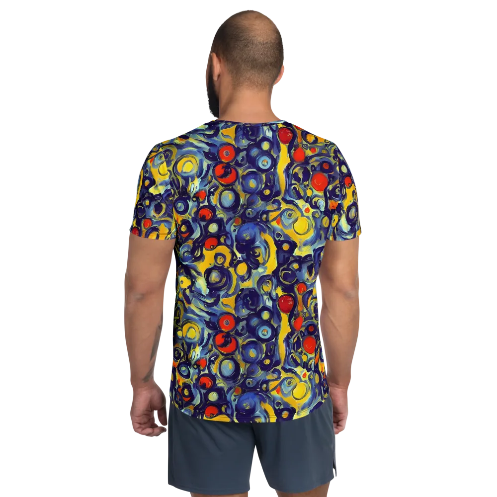 Dynamic Doodles on Men's Athletic T-Shirt — Back