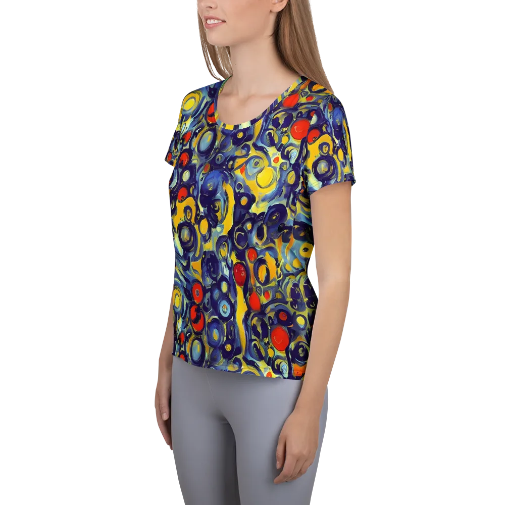 Dynamic Doodles on Women's Athletic T-Shirt — Left