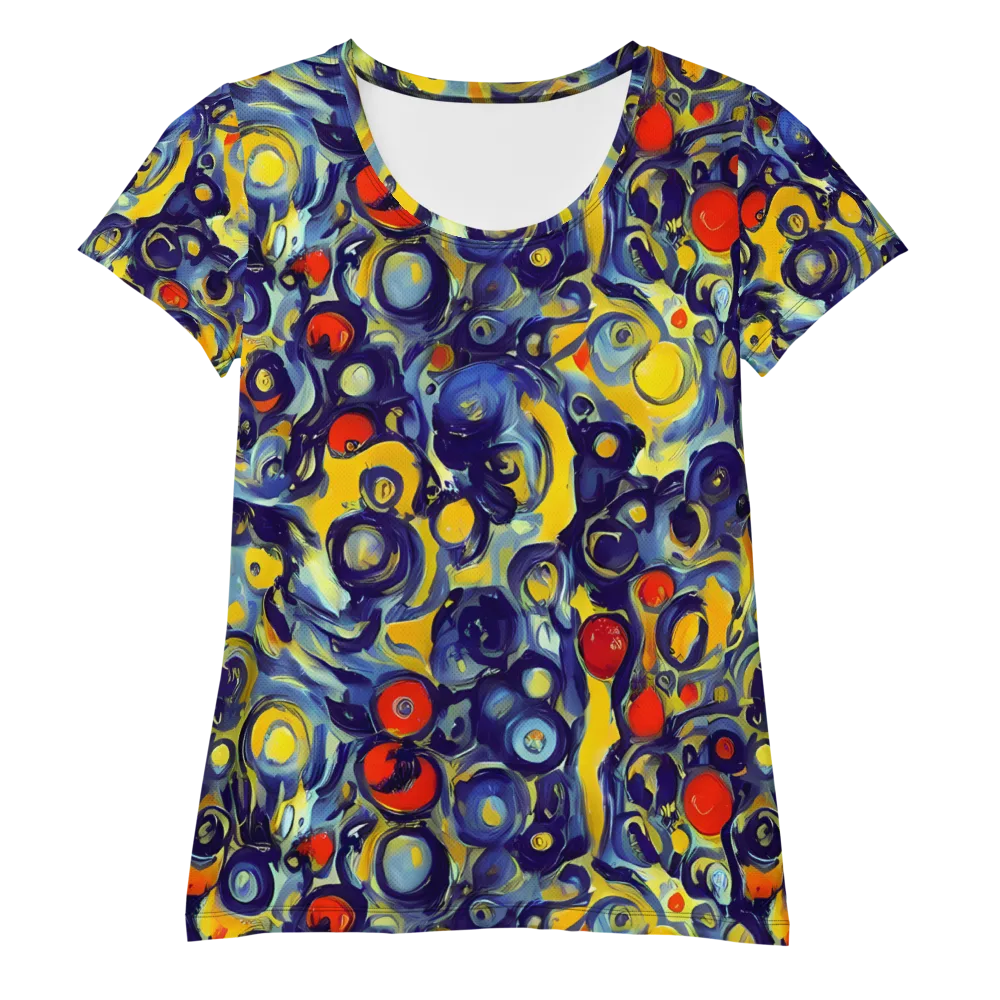 Dynamic Doodles on Women's Athletic T-Shirt — Front