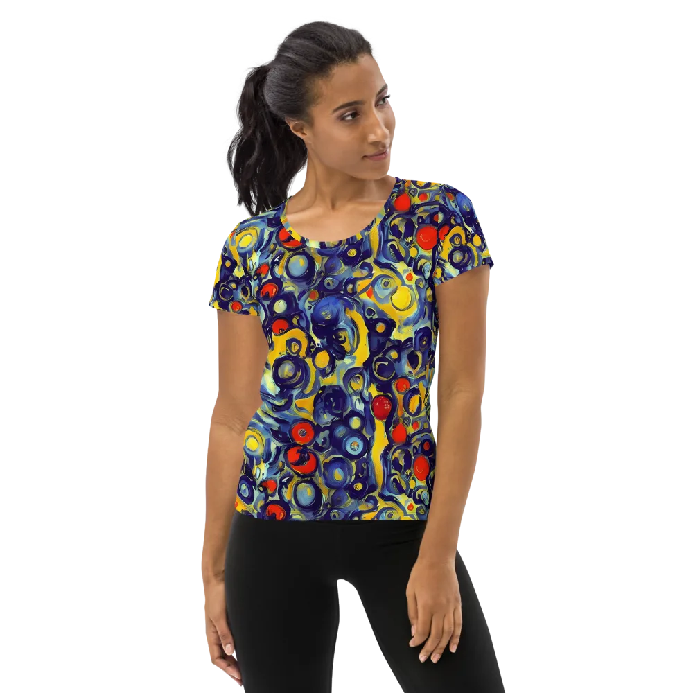 Dynamic Doodles on Women's Athletic T-Shirt — Front