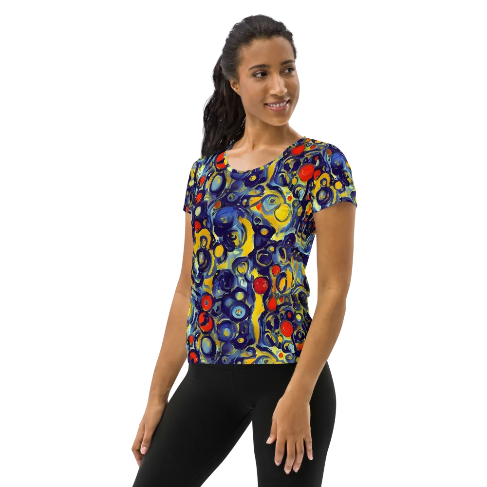 Dynamic Doodles on Women's Athletic T-Shirt — Left