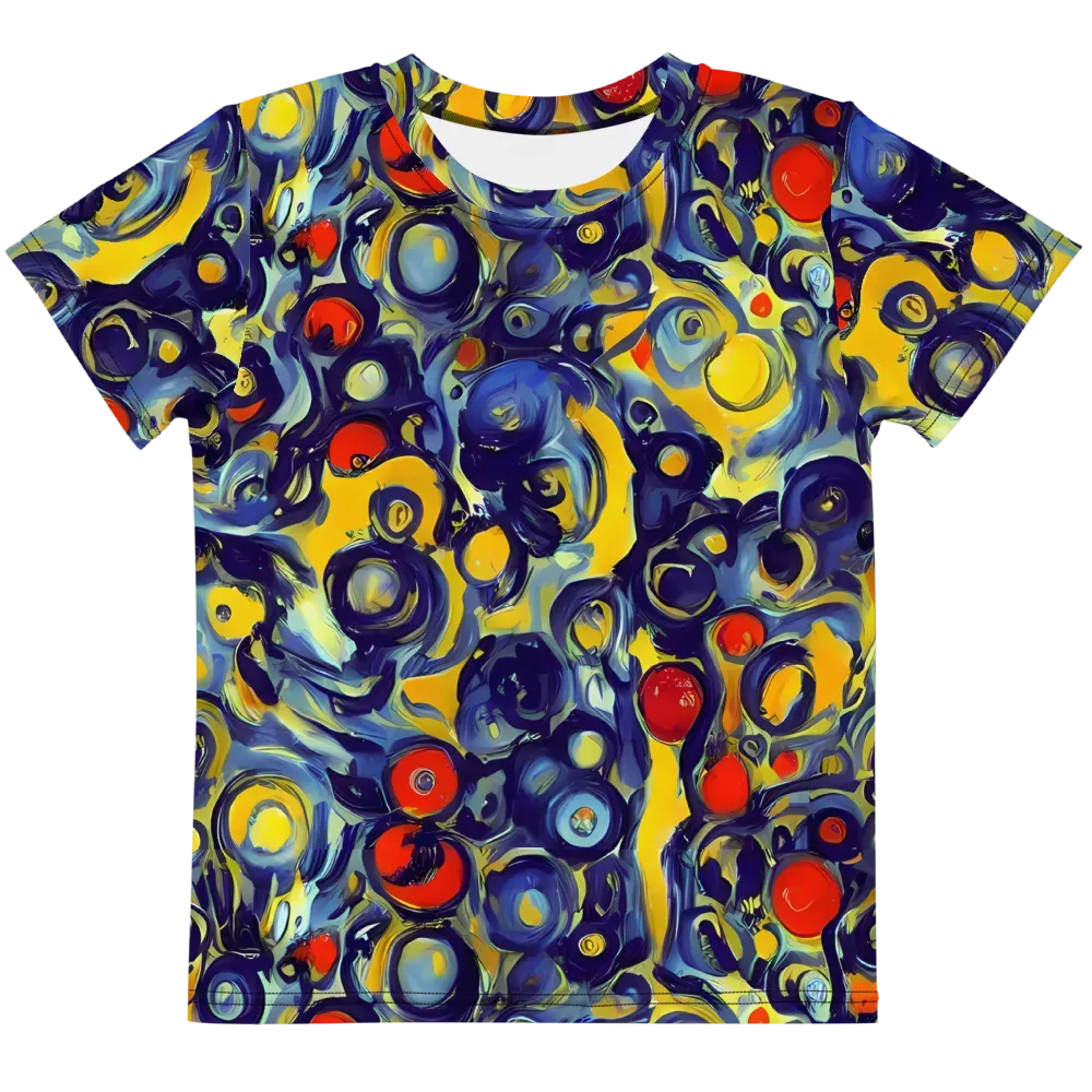 Dynamic Doodles on Kids Crew Neck T-Shirt — Front