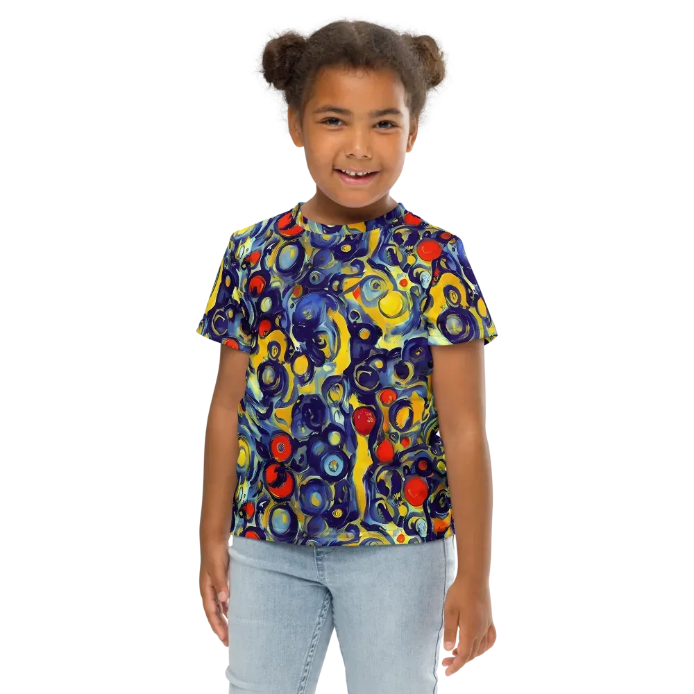 Dynamic Doodles on Kids Crew Neck T-Shirt — Front