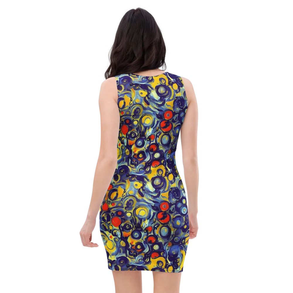 Dynamic Doodles on Bodycon Dress — Back