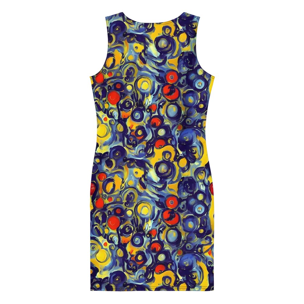 Dynamic Doodles on Bodycon Dress — Back