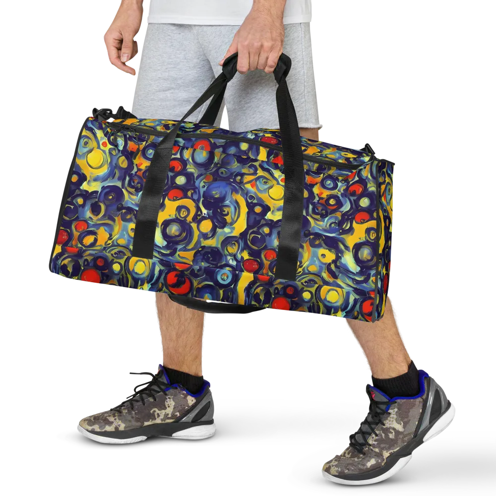 Dynamic Doodles on Duffle Bag — Front