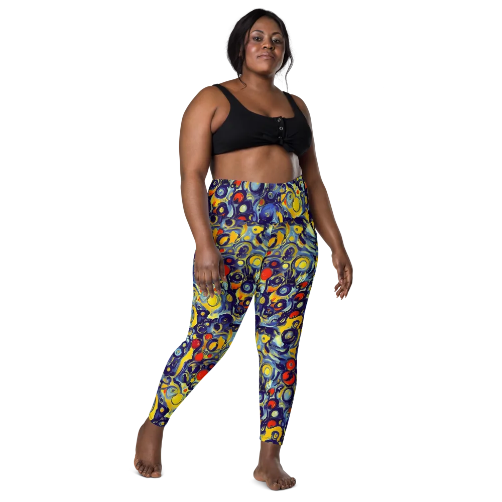 Dynamic Doodles on Leggings with Pockets — Front