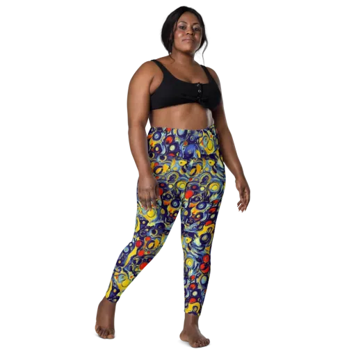 Dynamic Doodles on a Leggings with Pockets