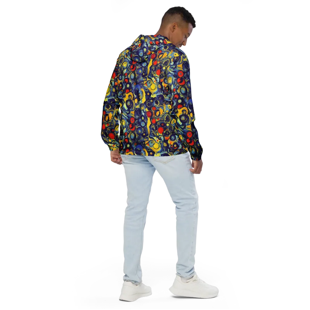 Dynamic Doodles on Men's Windbreaker — Back