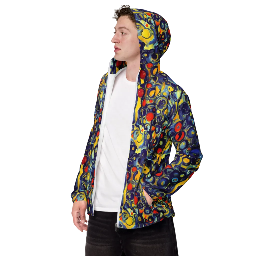 Dynamic Doodles on Men's Windbreaker — Left Front