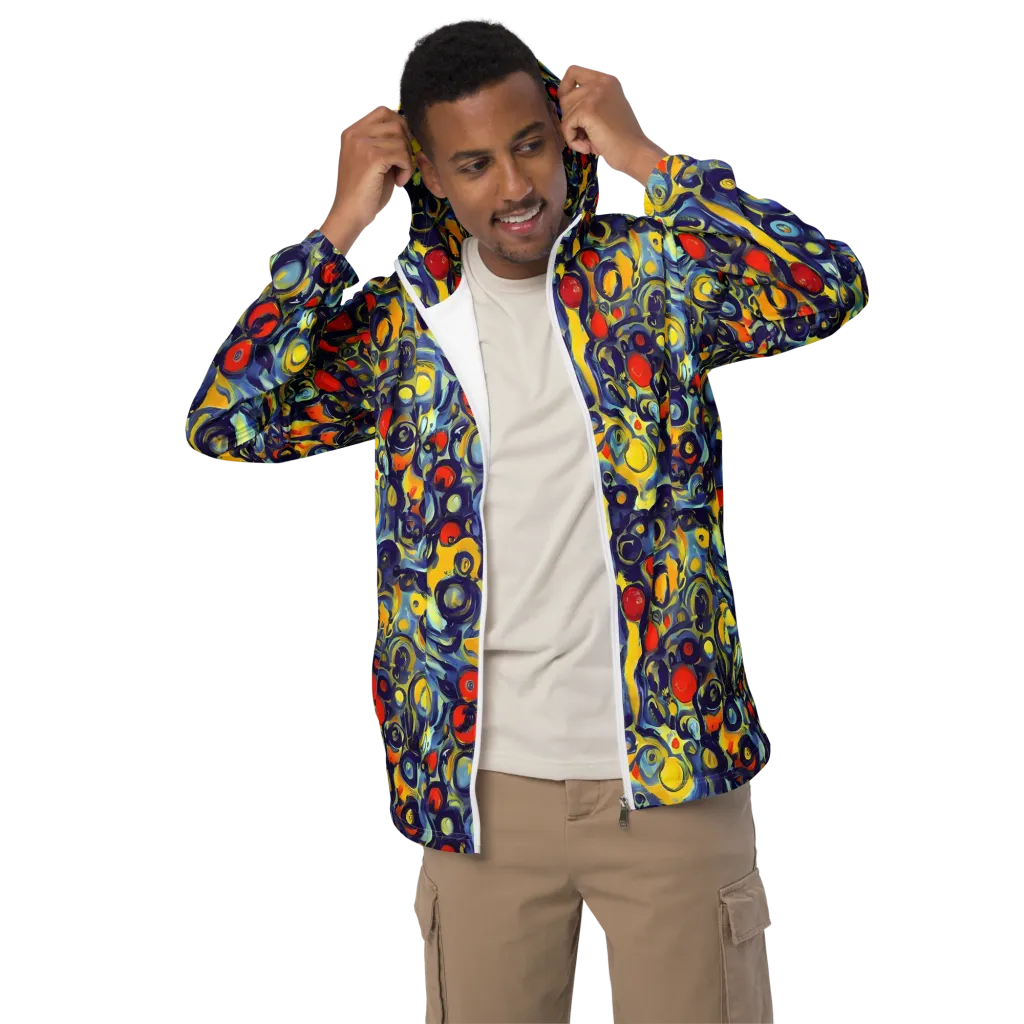 Dynamic Doodles on Men's Windbreaker — Front