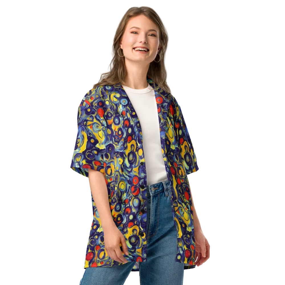 Dynamic Doodles on Button Shirt — Front