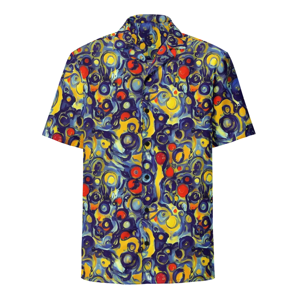 Dynamic Doodles on Button Shirt — Front
