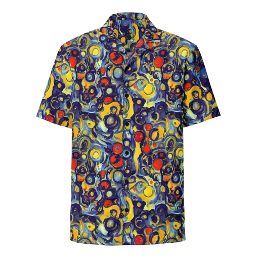 Dynamic Doodles on a Button Shirt