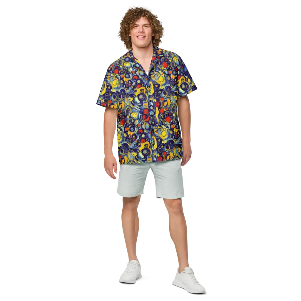 Dynamic Doodles on Button Shirt — Front