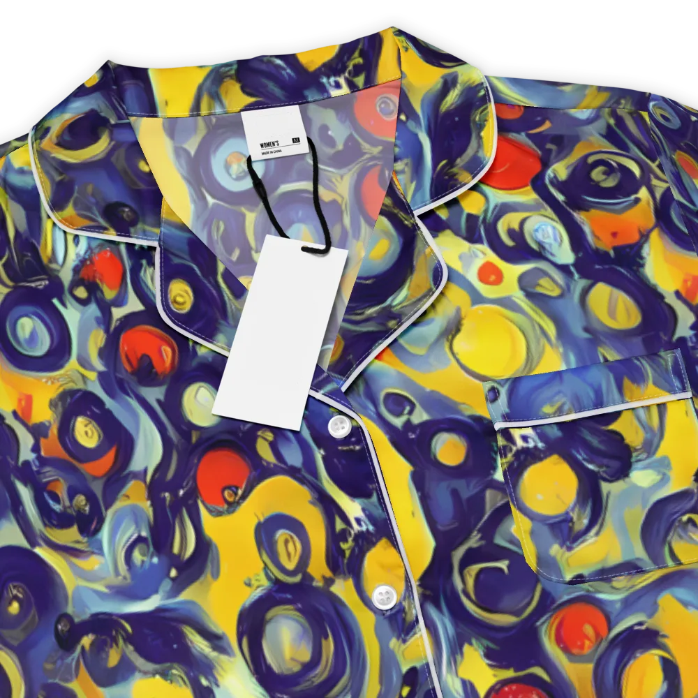 Dynamic Doodles on Women's Short Sleeve Pajama Top — Product details