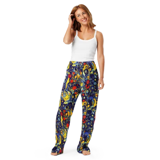 Dynamic Doodles on a Women's Pajama Pants