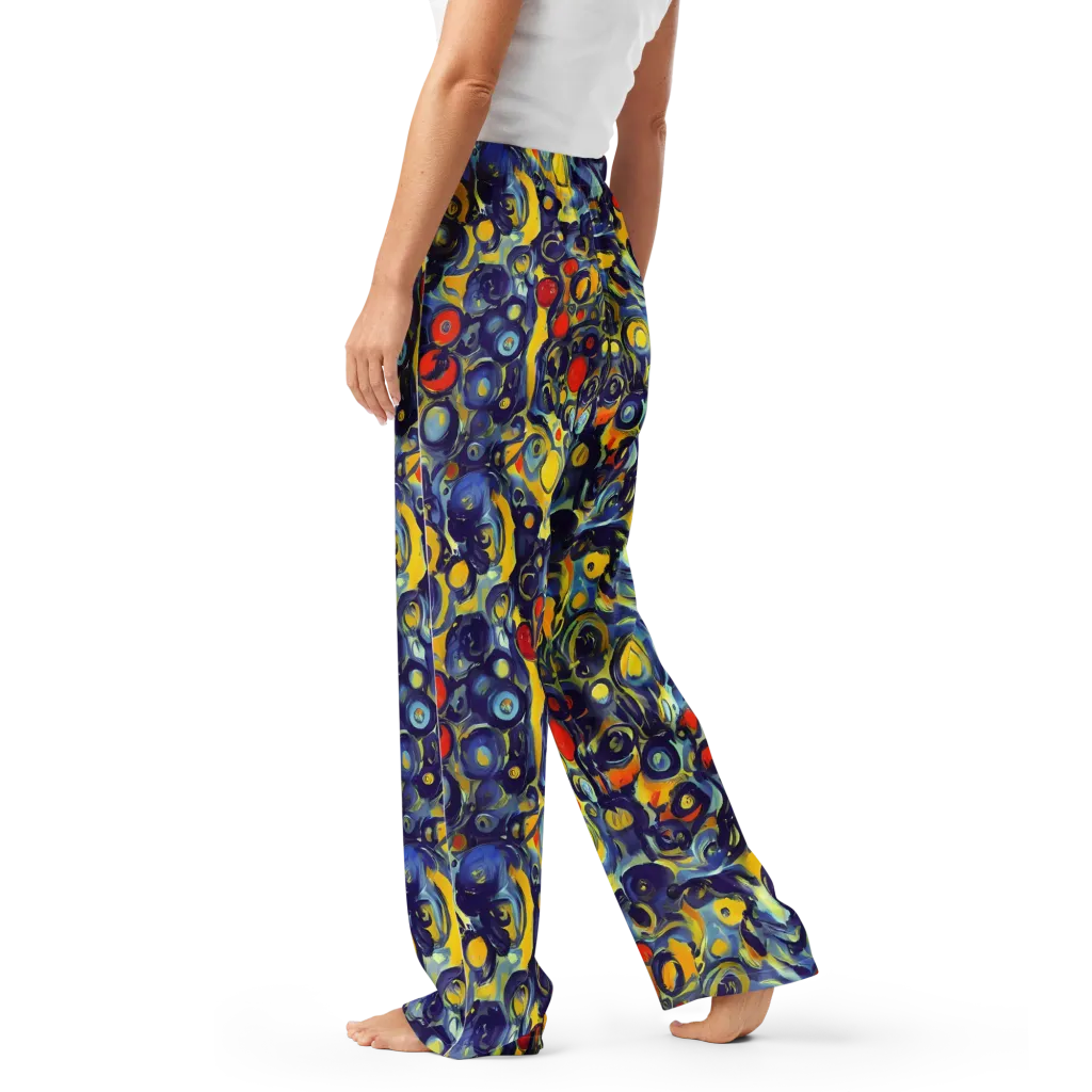 Dynamic Doodles on Women's Pajama Pants — Left
