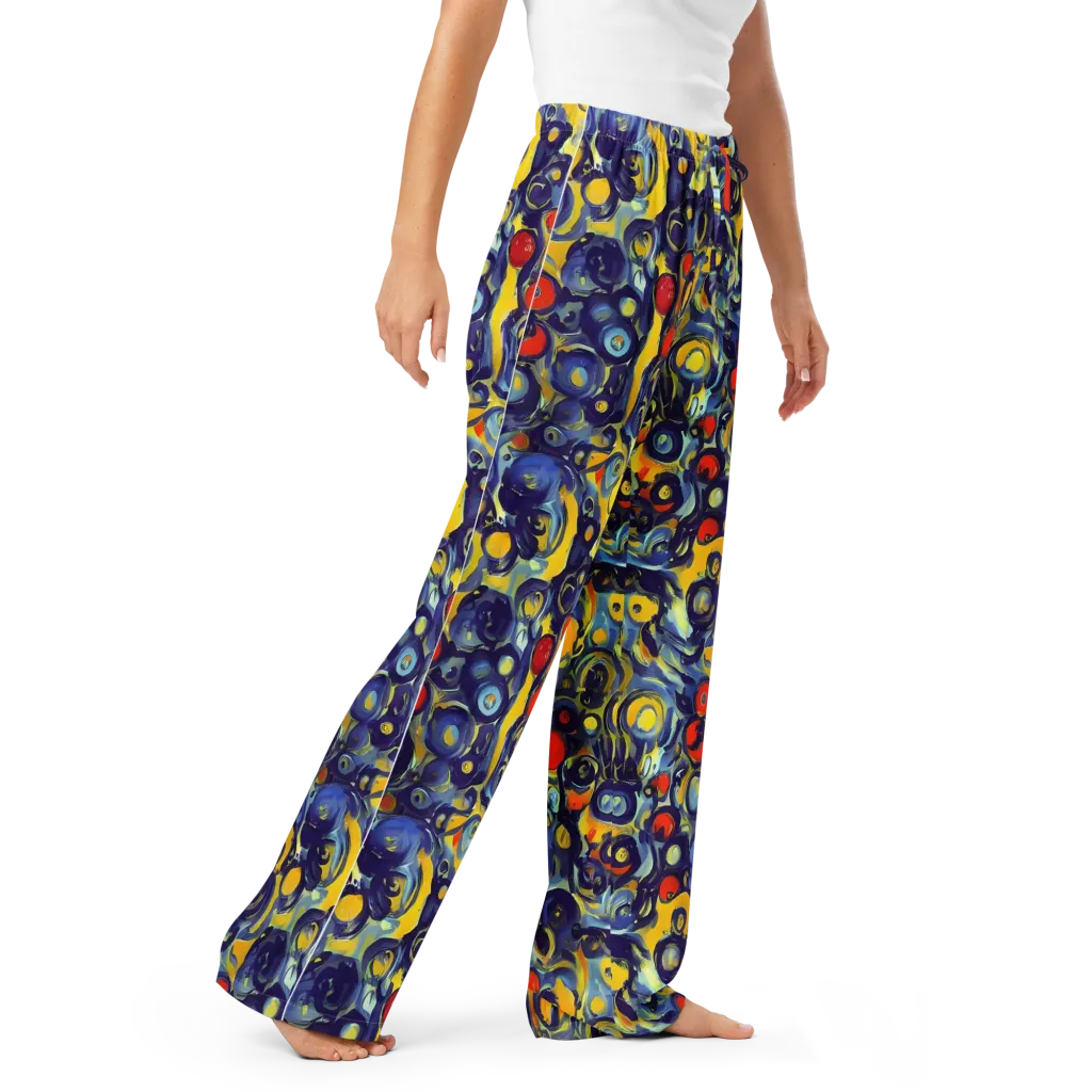 Dynamic Doodles on Women's Pajama Pants — Right Front