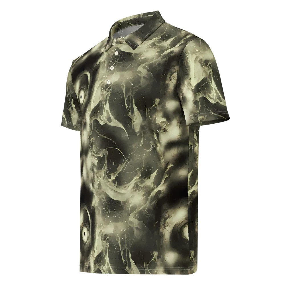 Biomech Whirl on Men's Slim Fit Polo Shirt — Left Front