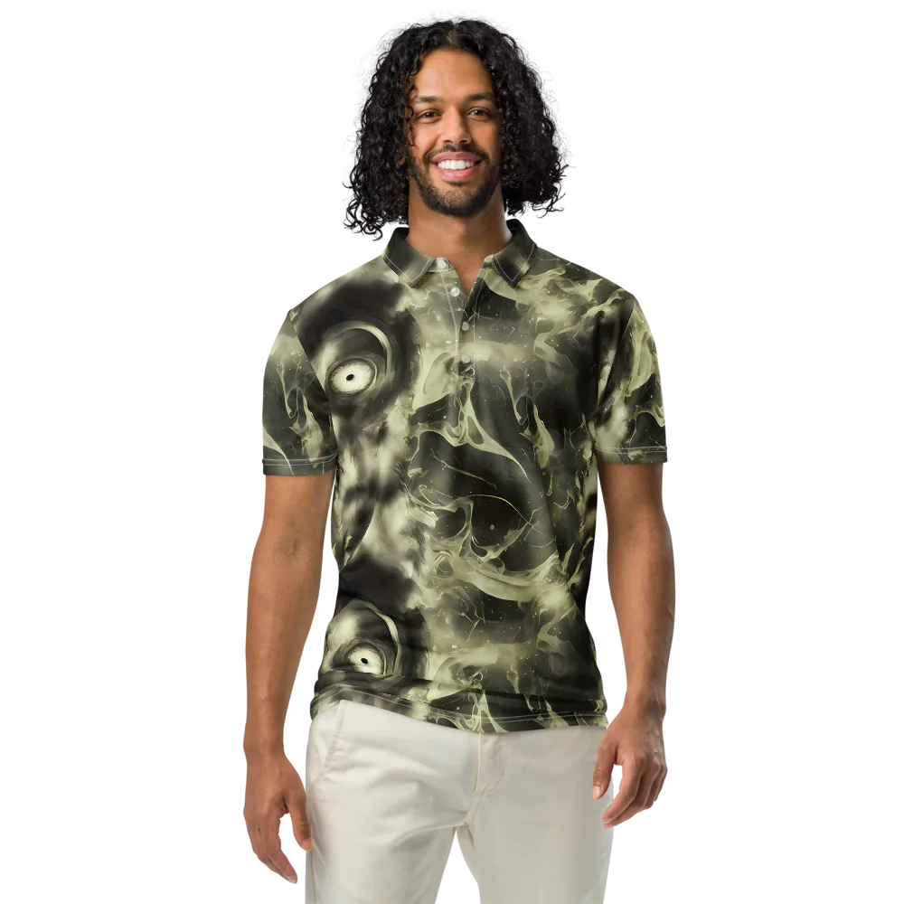 Biomech Whirl on Men's Slim Fit Polo Shirt — Front