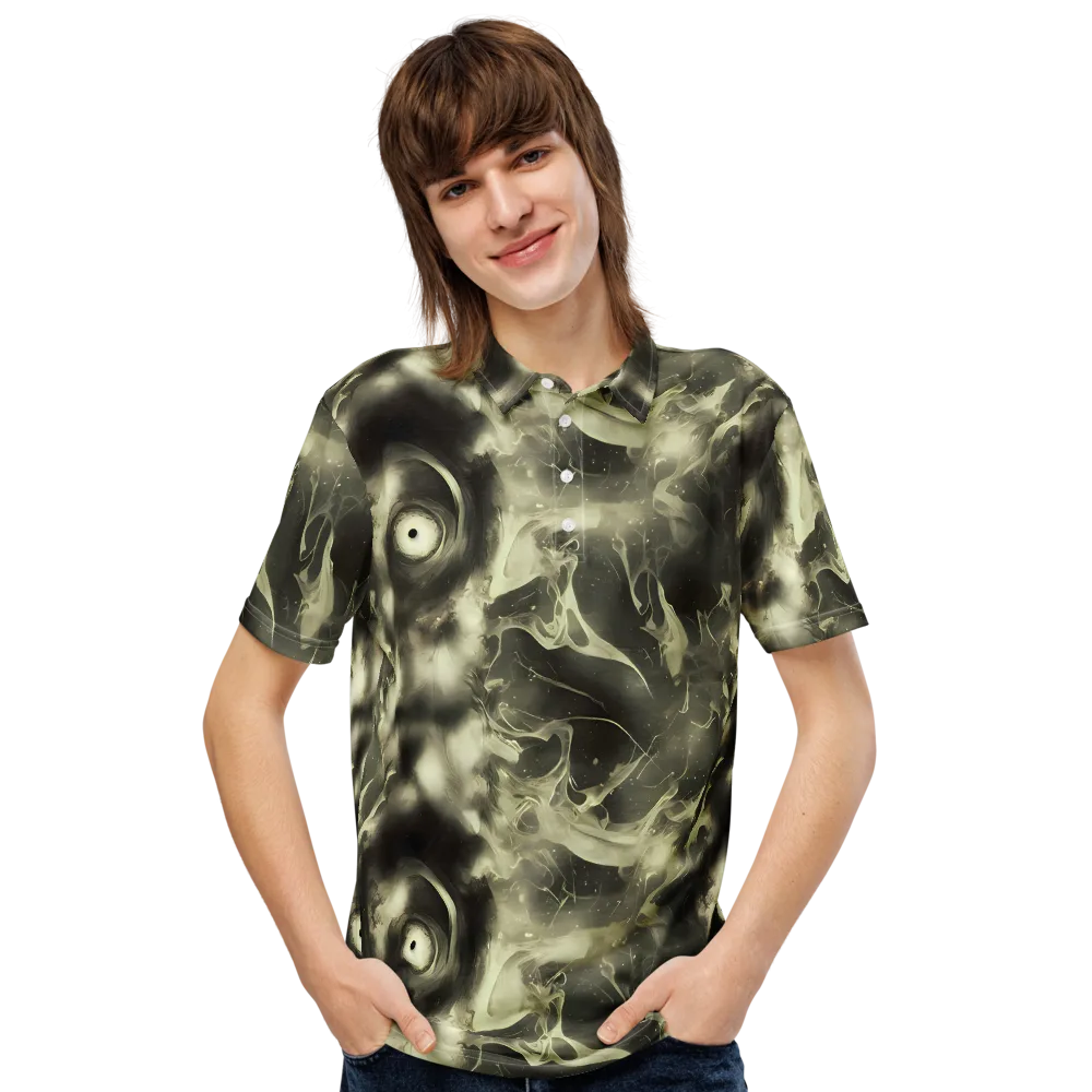 Biomech Whirl on Men's Slim Fit Polo Shirt — Front
