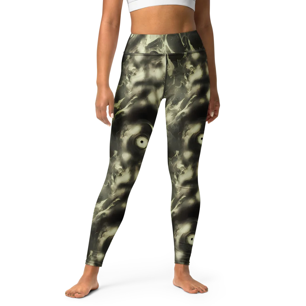 Biomech Whirl on Yoga Leggings — Front
