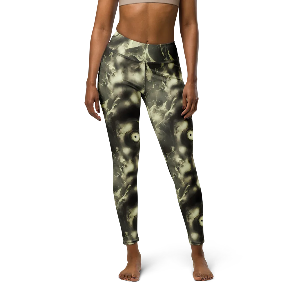 Biomech Whirl on Yoga Leggings — Front