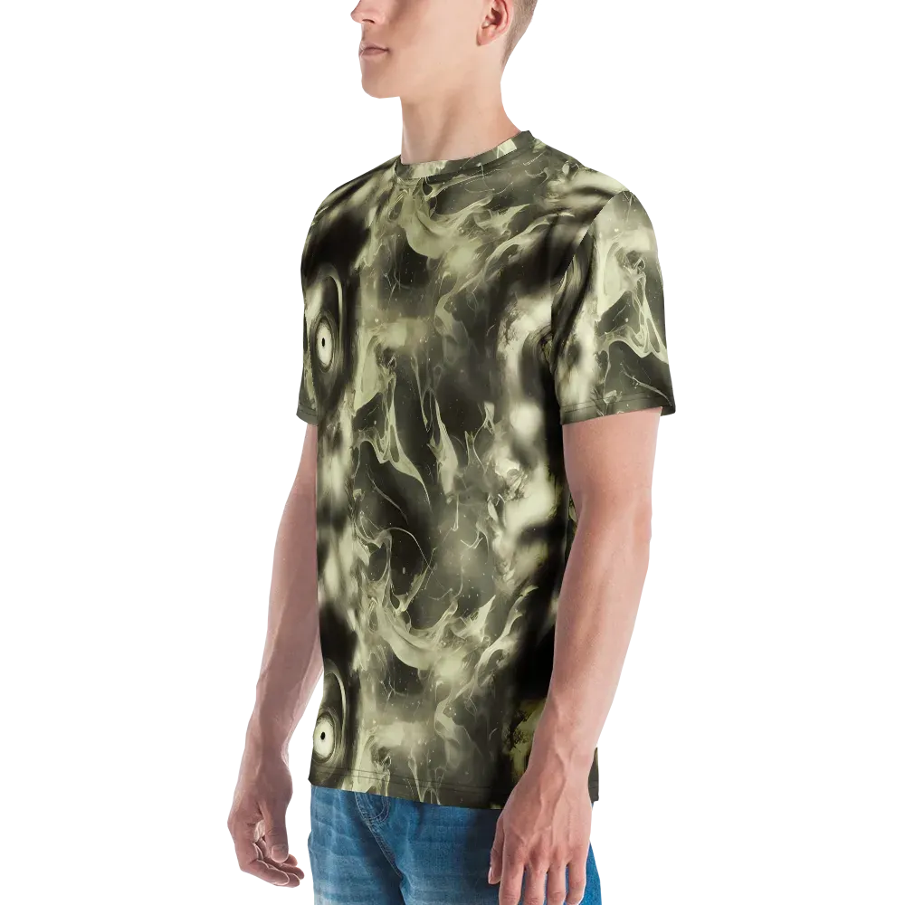 Biomech Whirl on Men's Crew Neck T-Shirt — Left