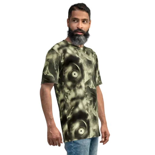 Biomech Whirl on a Men's Crew Neck T-Shirt