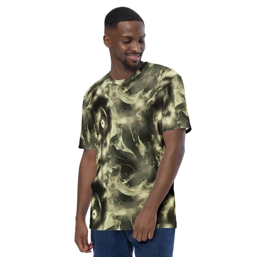 Biomech Whirl on Men's Crew Neck T-Shirt — Left