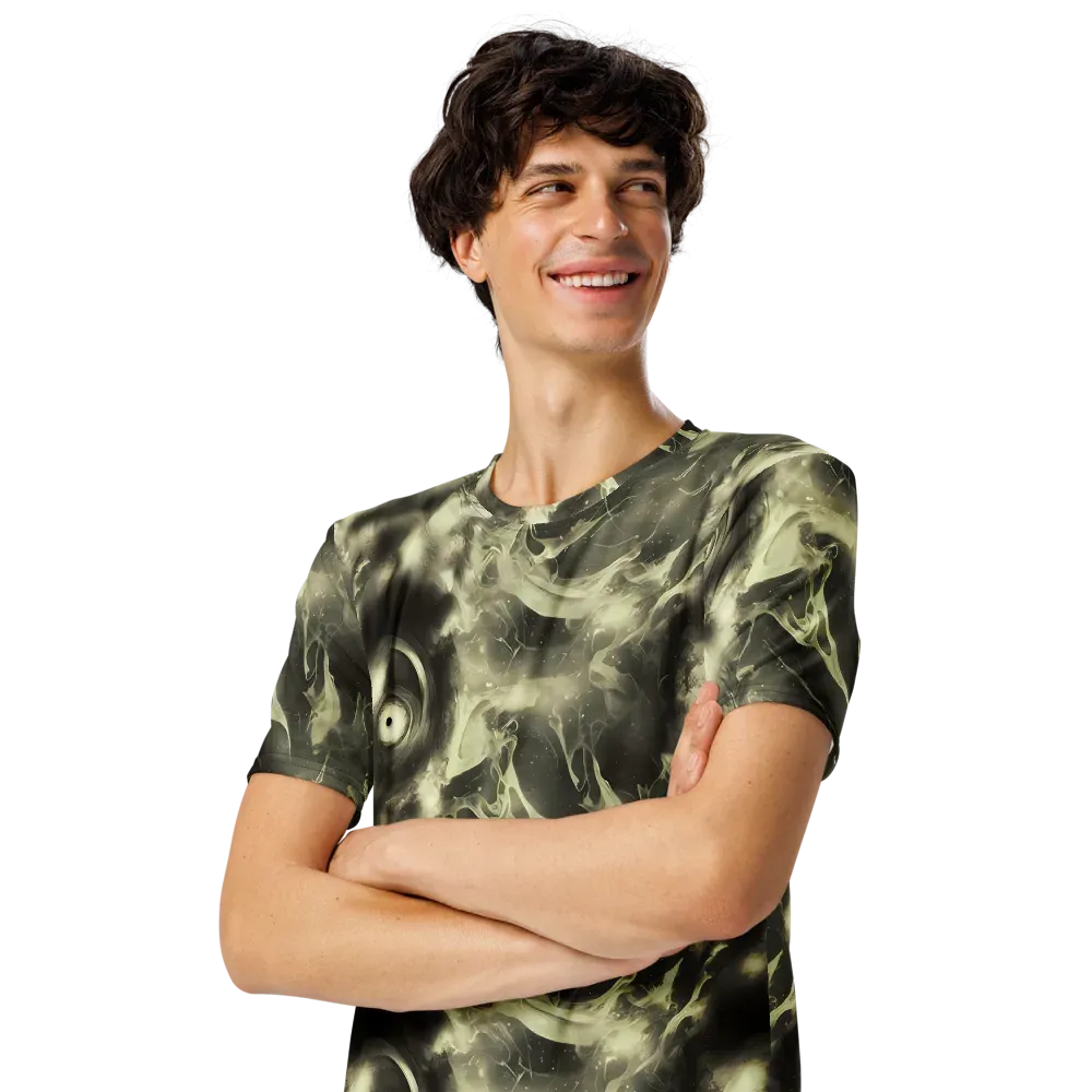 Biomech Whirl on Men's Crew Neck T-Shirt — Left Front