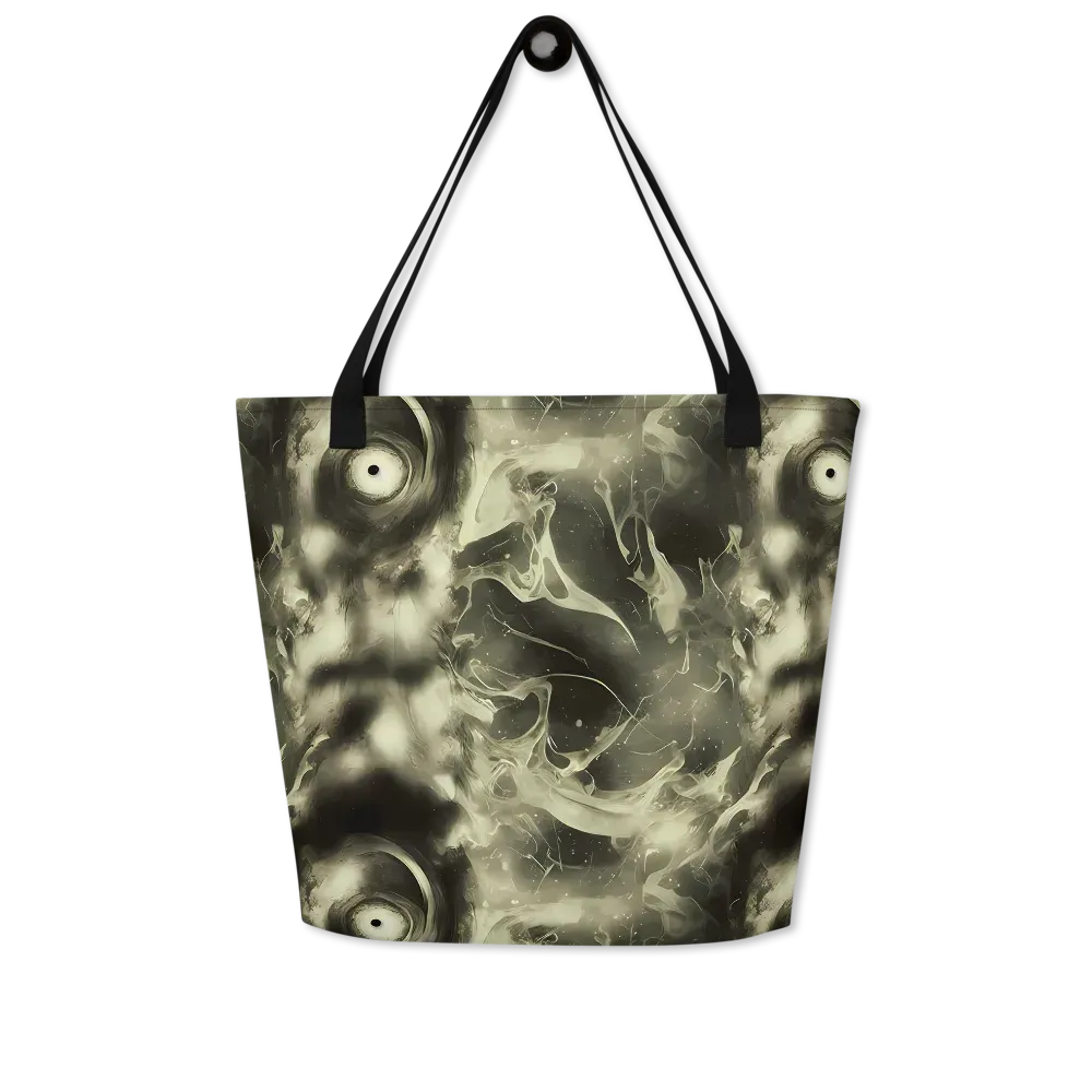 Biomech Whirl on Large Tote Bag W/ Pocket — Front