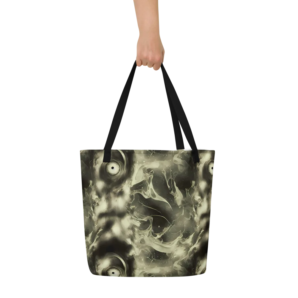 Biomech Whirl on Large Tote Bag W/ Pocket — Front