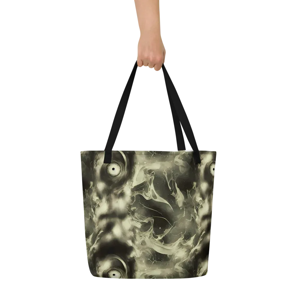 Biomech Whirl on Large Tote Bag W/ Pocket — Front