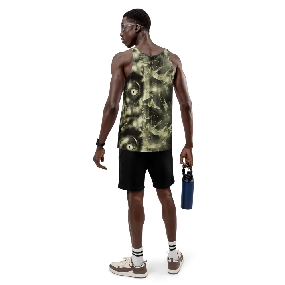 Biomech Whirl on Men's Tank Top — Back