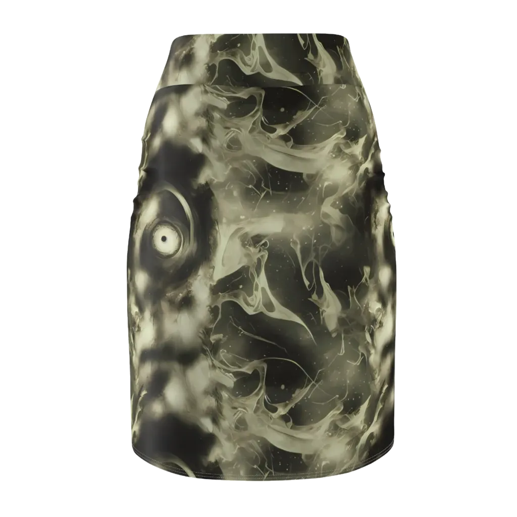 Biomech Whirl on Pencil Skirt — Back