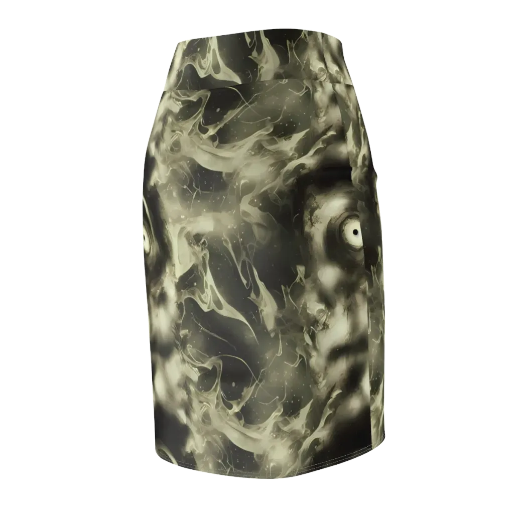 Biomech Whirl on Pencil Skirt — Back Side