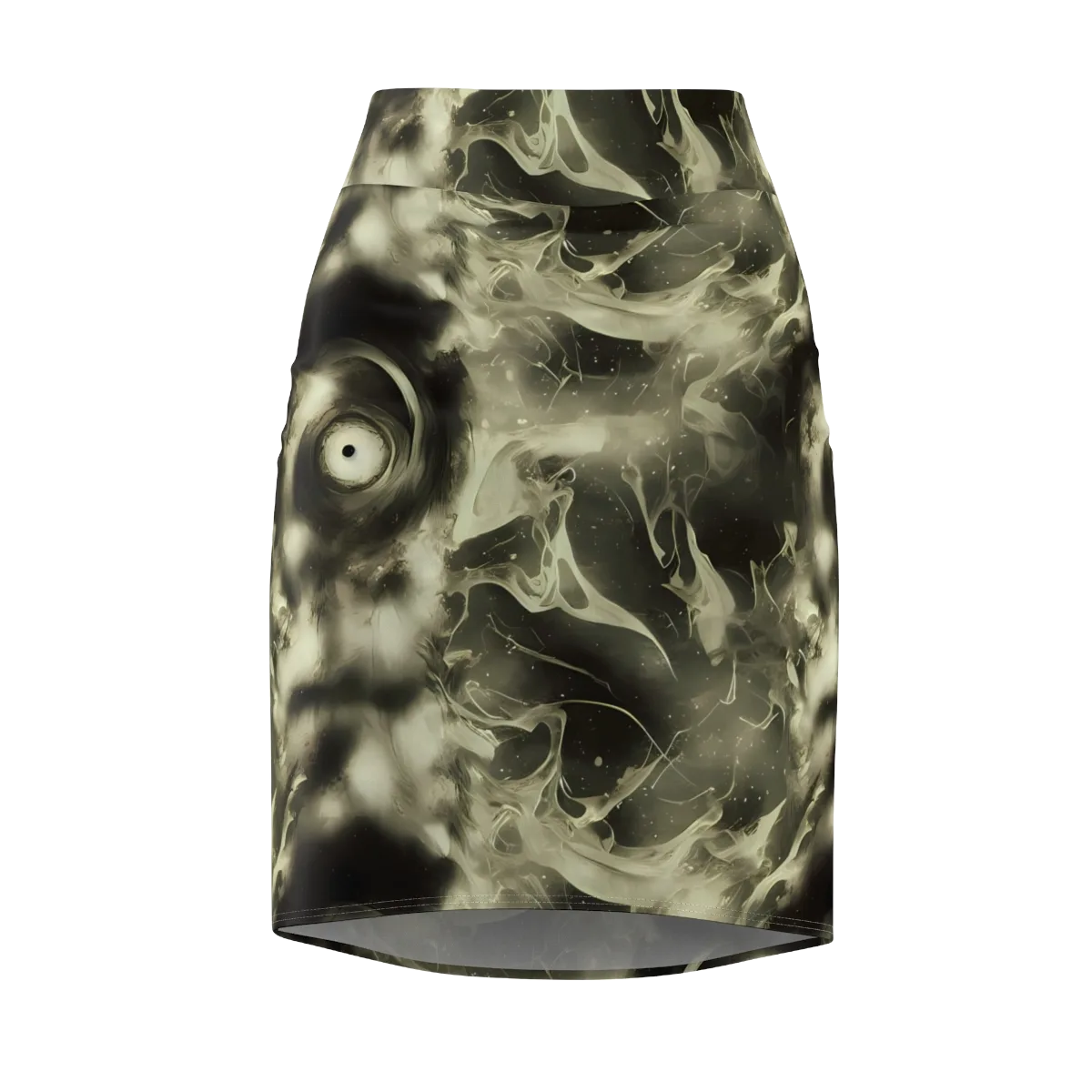 Biomech Whirl on Pencil Skirt — Front