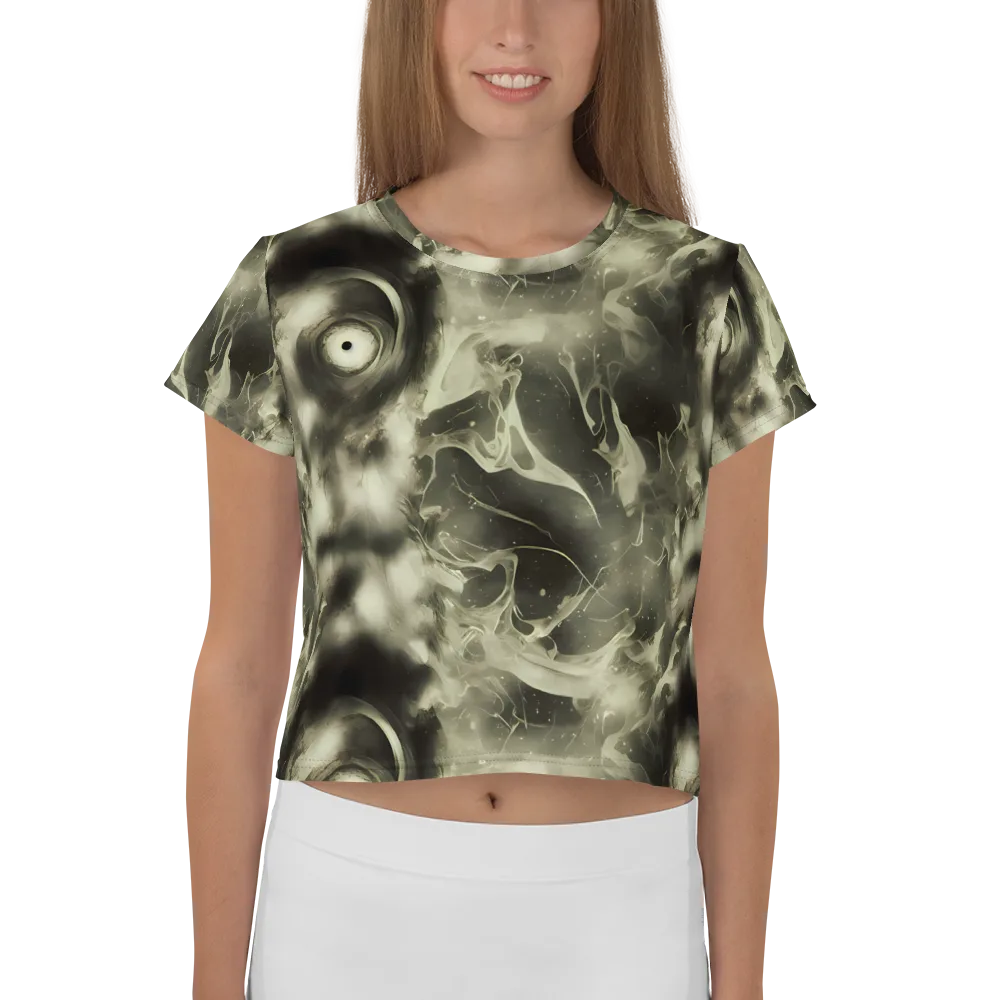 Biomech Whirl on Crop Tee — Front