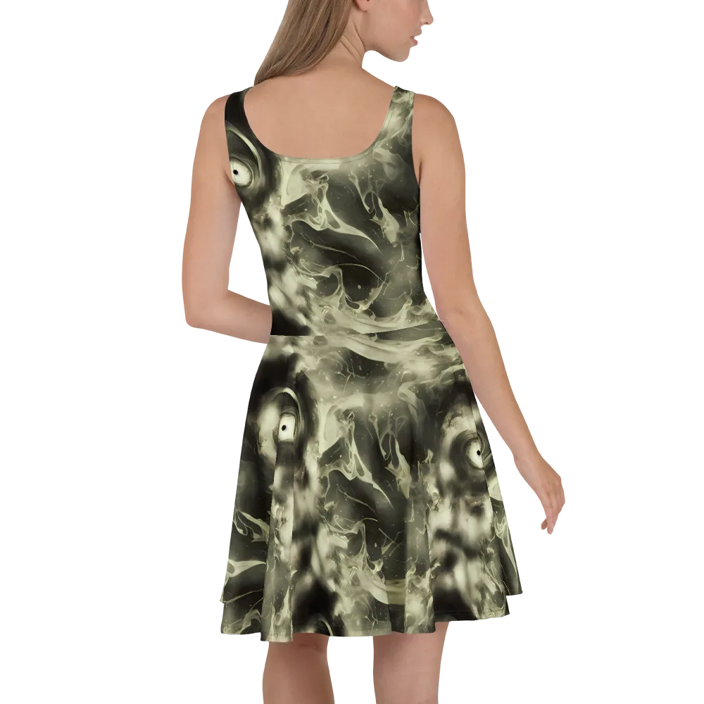 Biomech Whirl on Skater Dress — Back