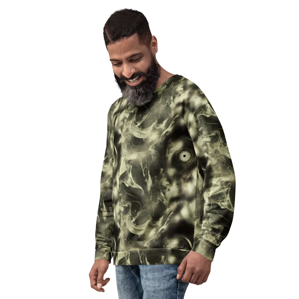 Biomech Whirl on Sweatshirt — Left Front