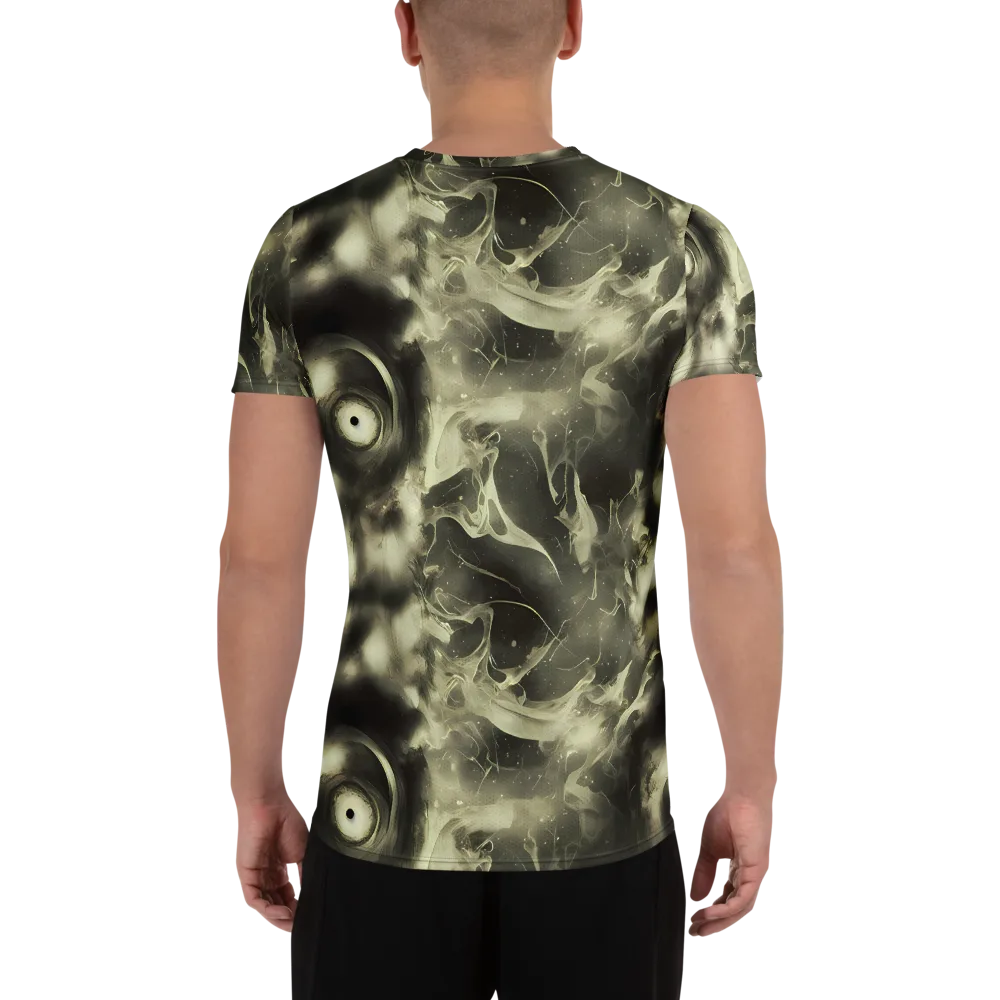 Biomech Whirl on Men's Athletic T-Shirt — Back