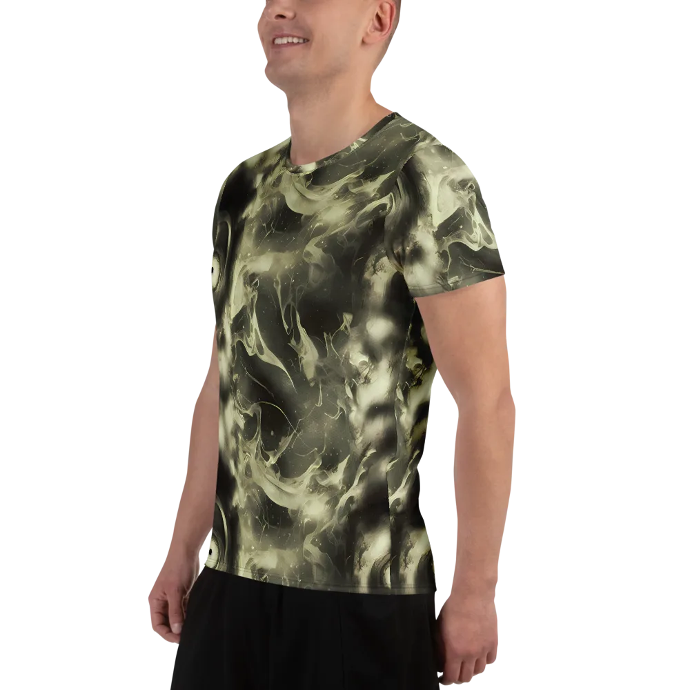 Biomech Whirl on Men's Athletic T-Shirt — Left