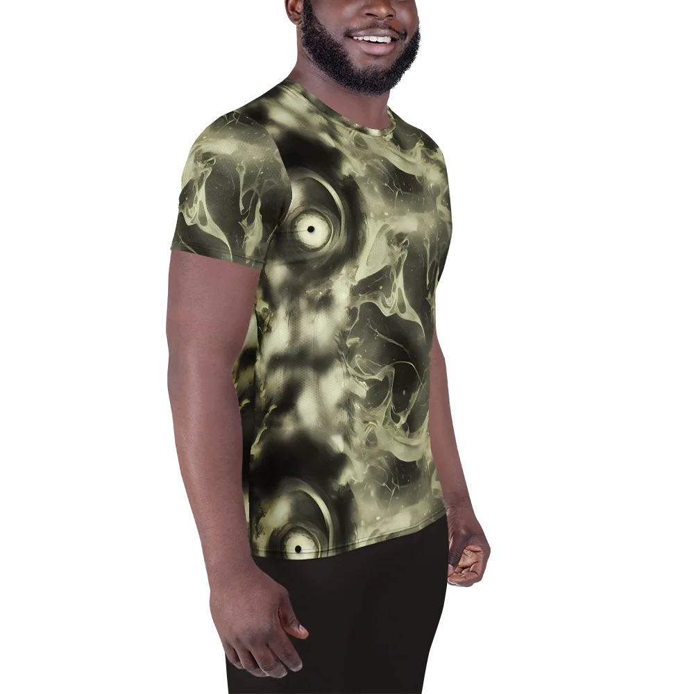 Biomech Whirl on Men's Athletic T-Shirt — Right