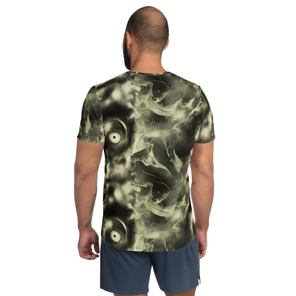 Biomech Whirl on Men's Athletic T-Shirt — Back