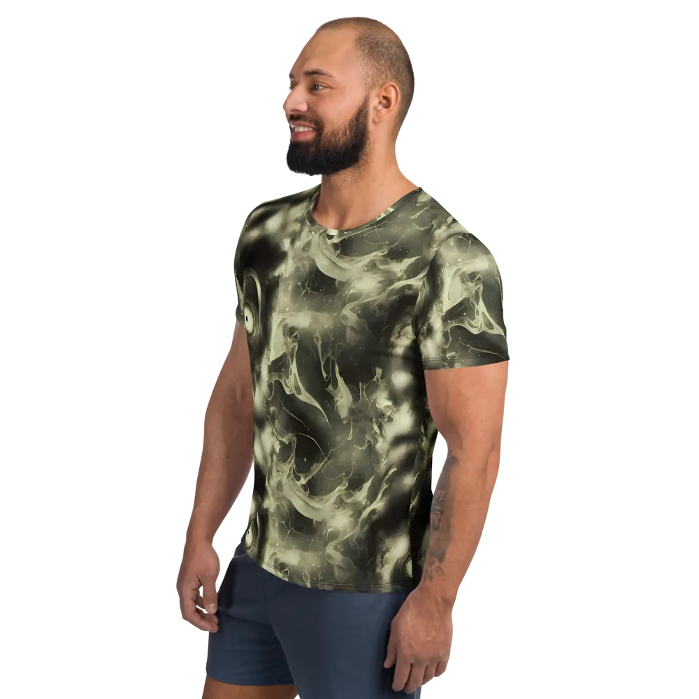 Biomech Whirl on Men's Athletic T-Shirt — Left